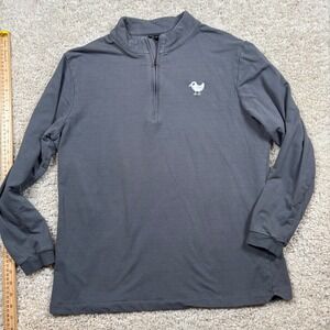 Bad Birdie Quarter Zip Pullover Mens Medium Grey Excellent Cotton Modal Stretch